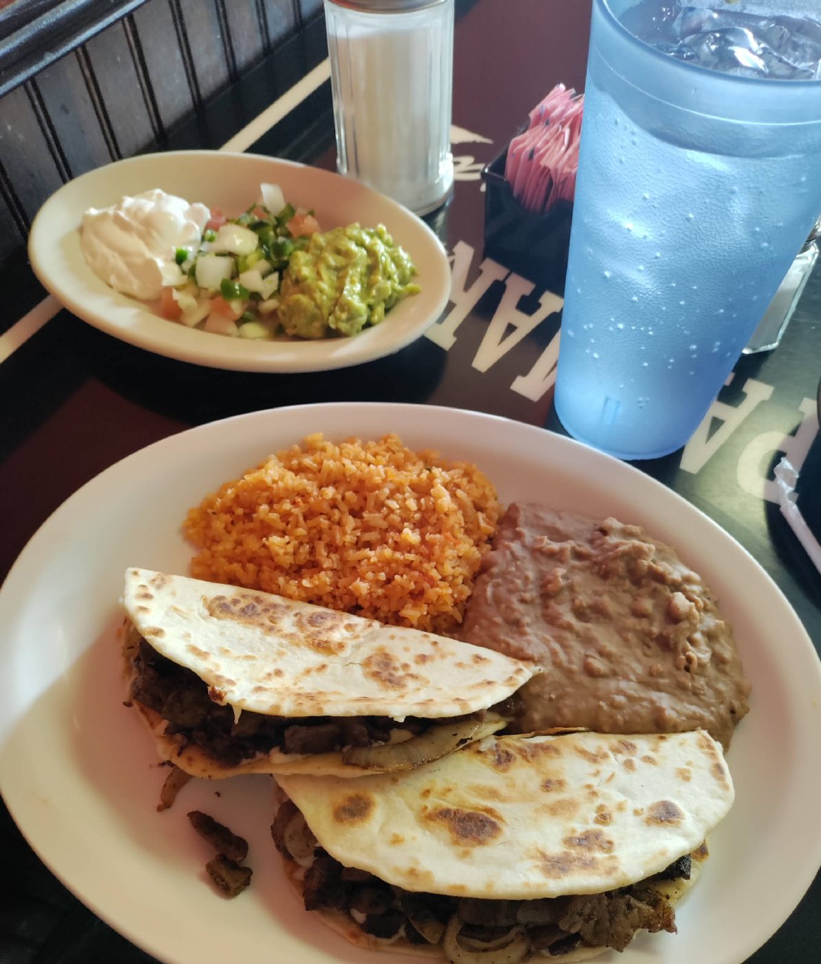 Plate with rice & beans